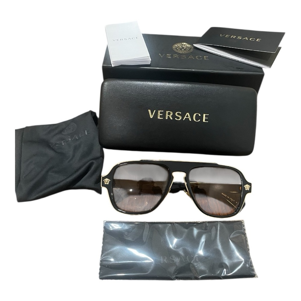 Versace Authentic Black Men’s Sunglasses - Picture 3 of 11